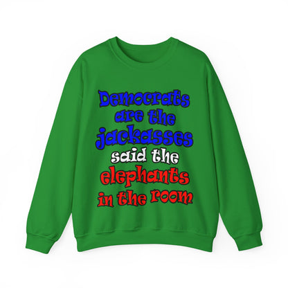donkeys and elephants - Unisex Heavy Blend™ Crewneck Sweatshirt