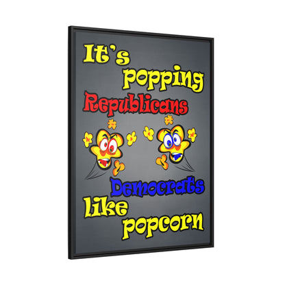 popping like popcorn - framed canvas art (grey-light grey)
