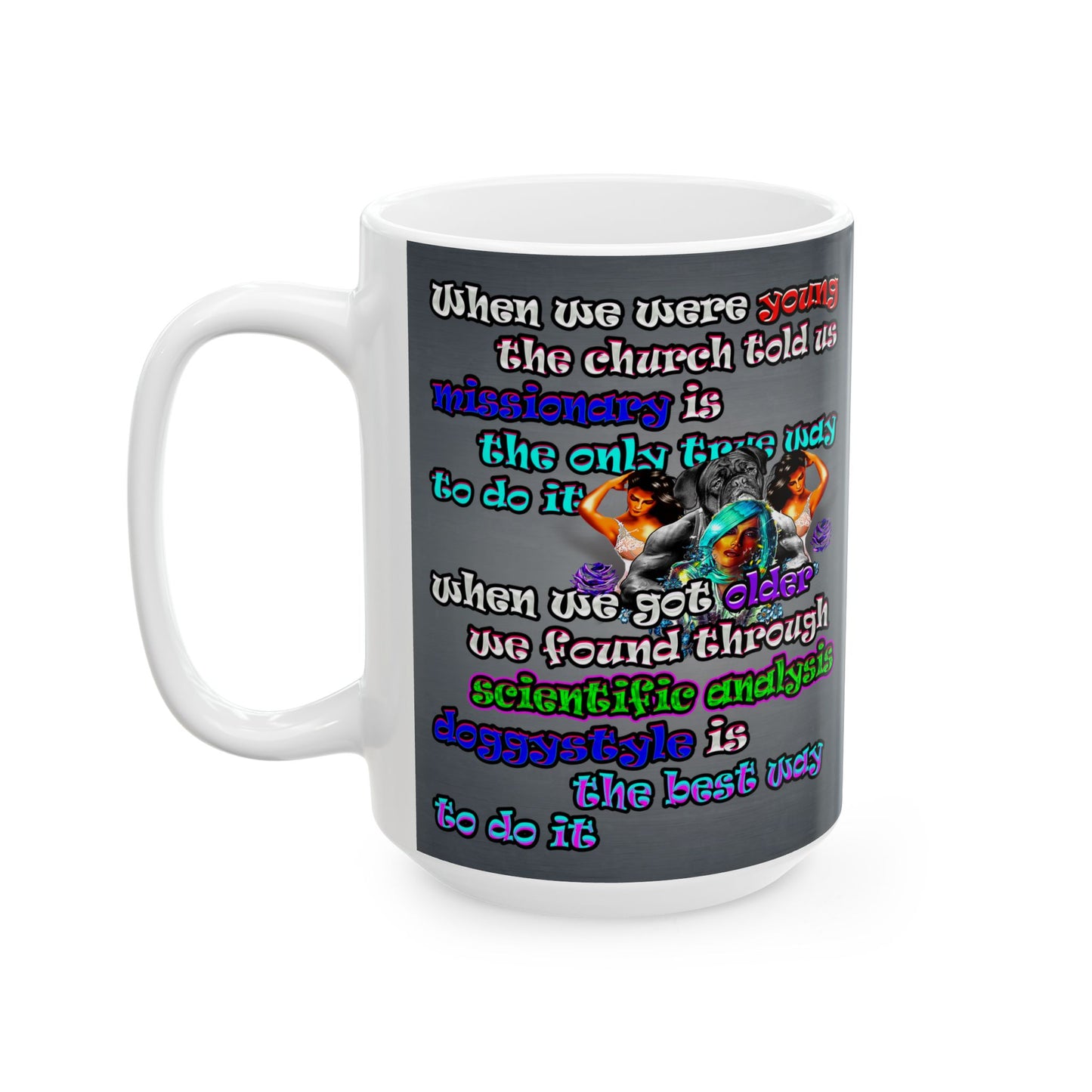 doggystyle - White Mug (grey-light grey)