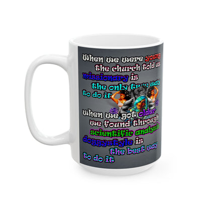 doggystyle - White Mug (grey-light grey)
