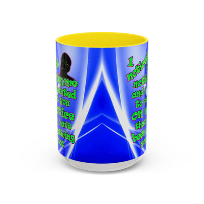 noticed you noticing - Accent Mug (blue-white wave)