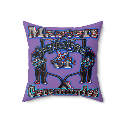em cee squared - Spun Polyester Square Pillow - (light purple)