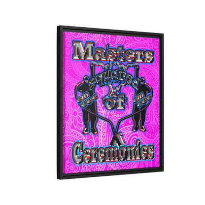 em cee squared - framed canvas art (pink swirl)