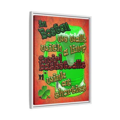 celtics logo - framed canvas art (burnt orange)