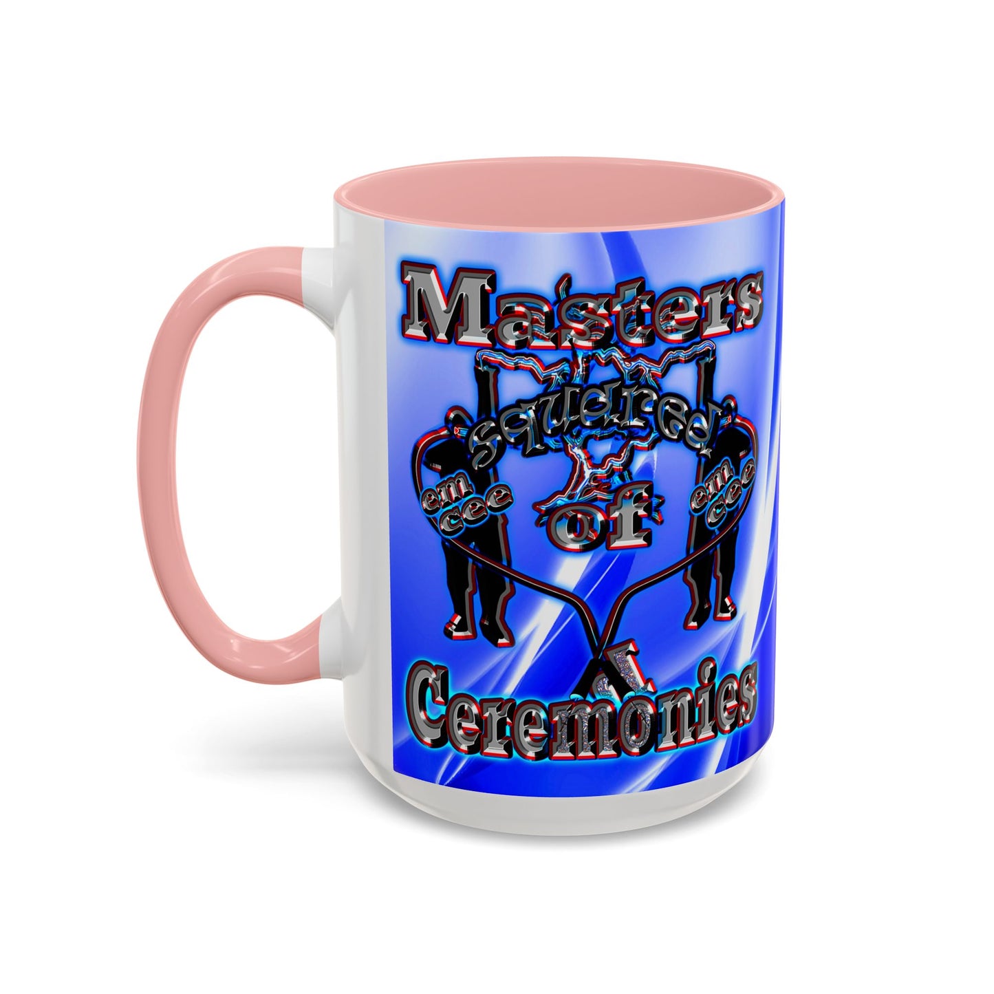 em cee squared - Accent Mug (blue-white wave)