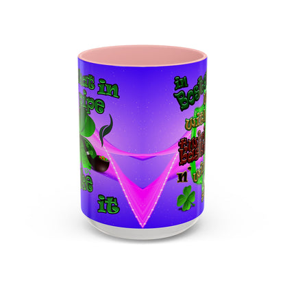 celtics logo - Accent Mug (purple-pink wave)