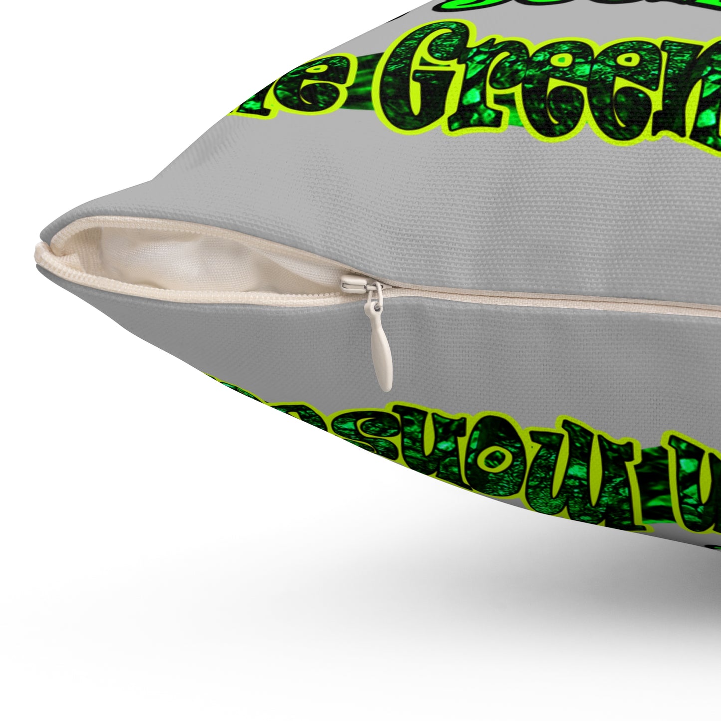 christmas spirits of boston - Spun Polyester Square Pillow - (light grey)
