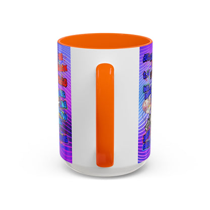 drop the beat - Accent Mug (purple wave)