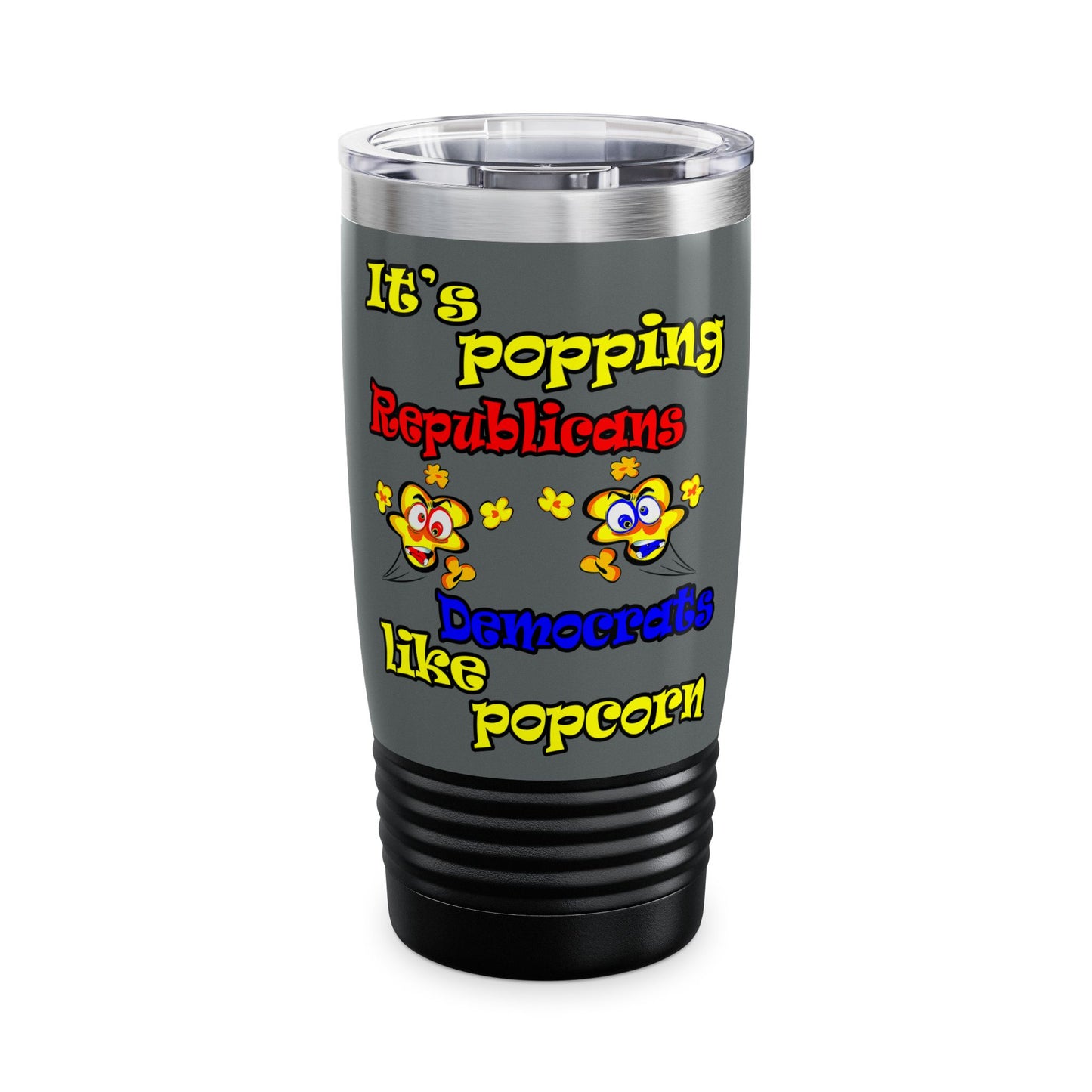 popping like popcorn - Ringneck Tumbler, 20oz (dark grey)