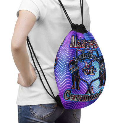 em cee squared - Drawstring Bag (purple wave)