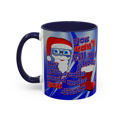 santa's shoes - Accent Mug (blue-white wave)