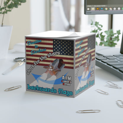 shoot for the stars - note cube (grey)