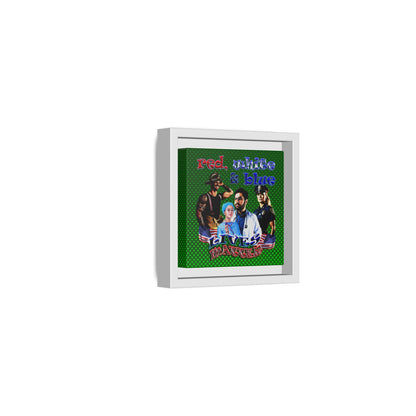 rw&b lives matter - framed canvas art (logo green)