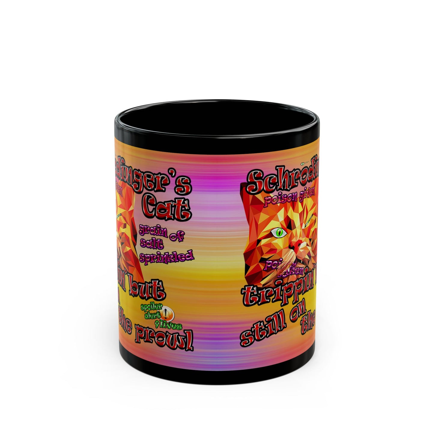 schrodinger's cat - Black Mug (color blur)