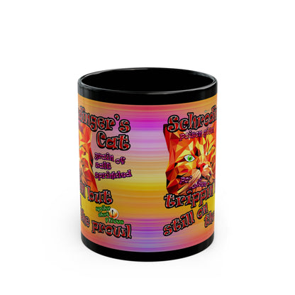 schrodinger's cat - Black Mug (color blur)