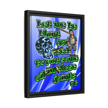 og - framed canvas art (blue-white wave)
