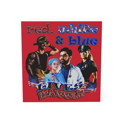 rw&b lives matter - note cube (dark red)