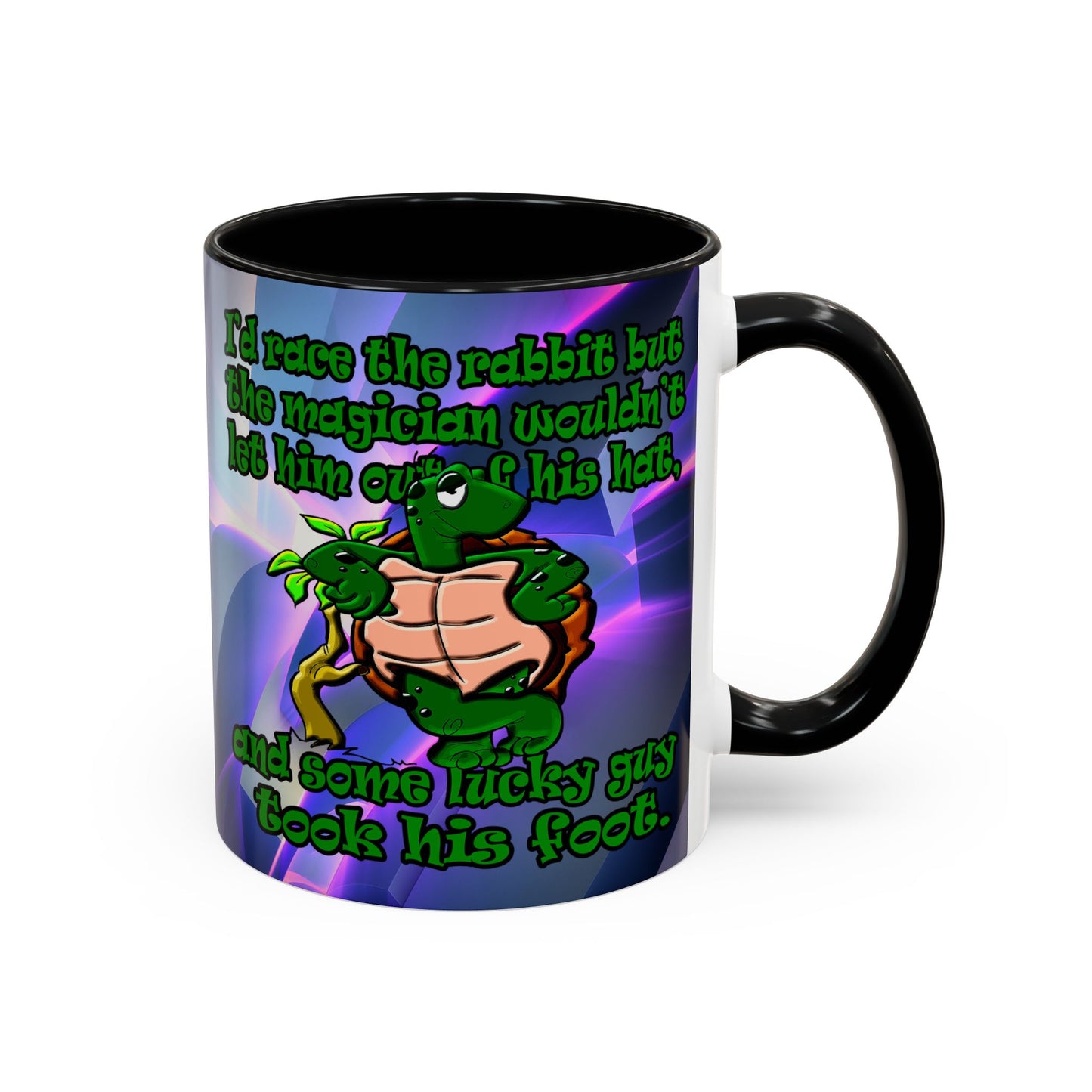 turtle race - Accent Mug (grey-pink wave)