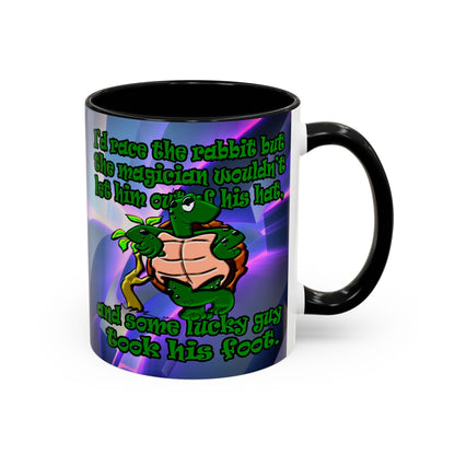 turtle race - Accent Mug (grey-pink wave)