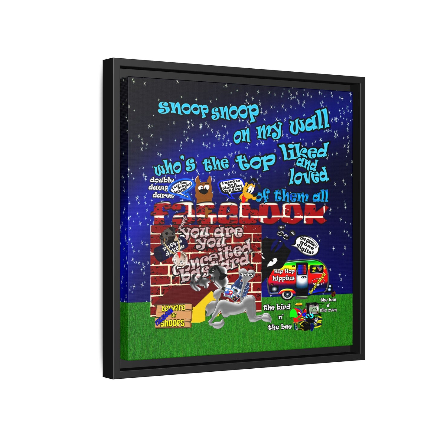snoops - framed canvas art