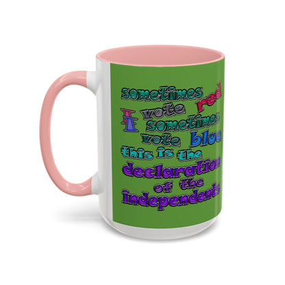 declaration of the independents - Accent Mug (green)