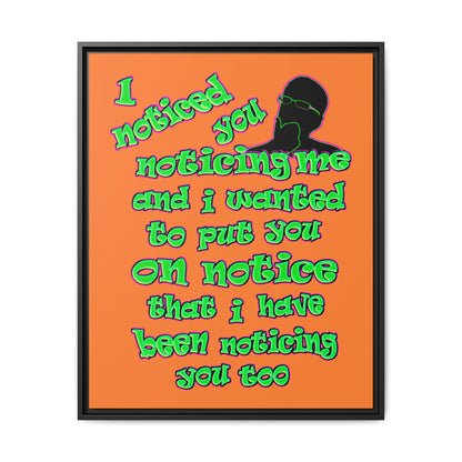 noticed you noticing - framed canvas art (crusta)