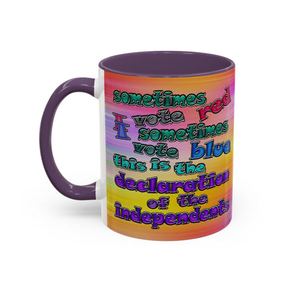 declaration of the independents - Accent Mug (color blur)