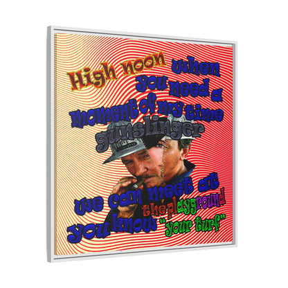 high noon - framed canvas art (yellow-orange wave)