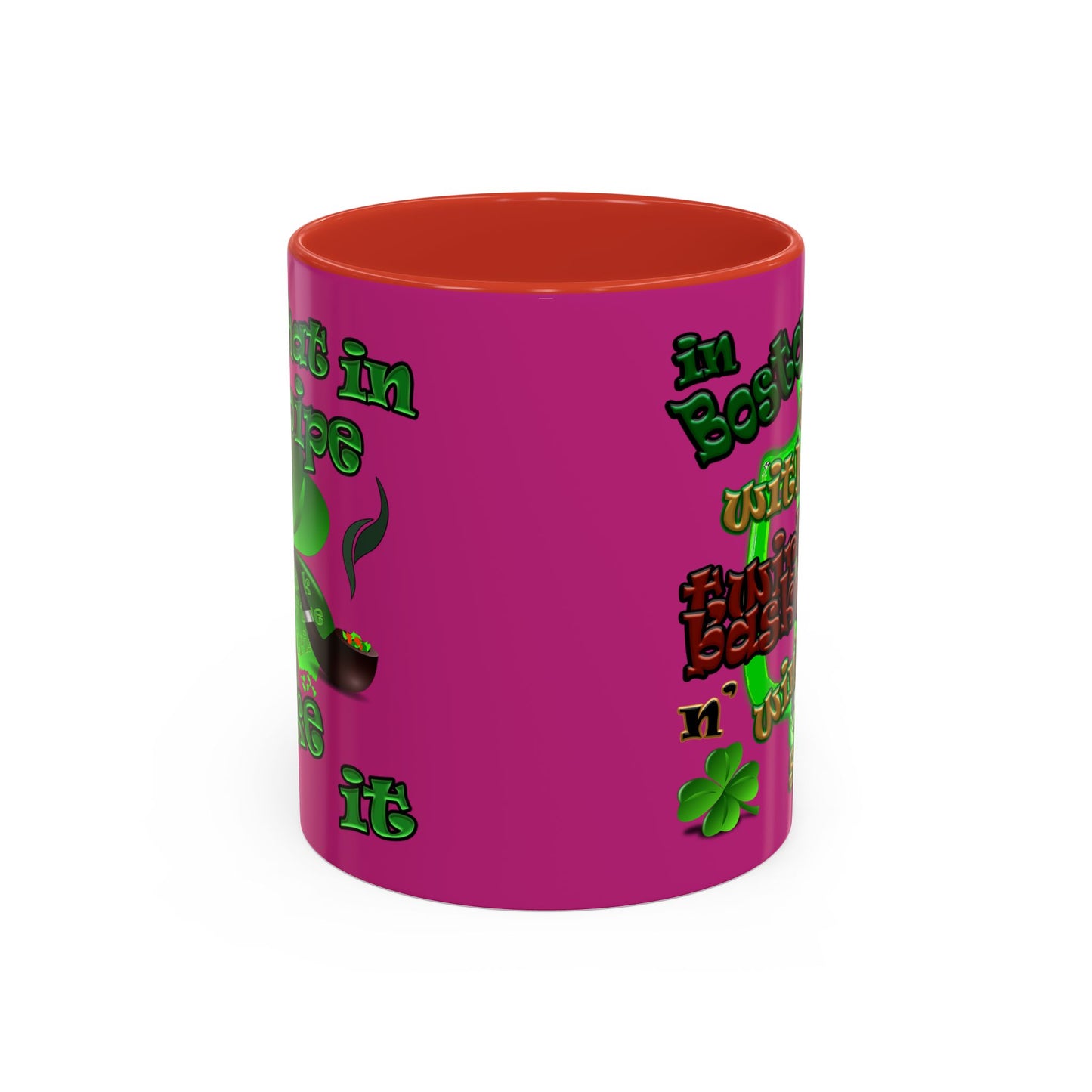 celtics logo - Accent Mug (pink)