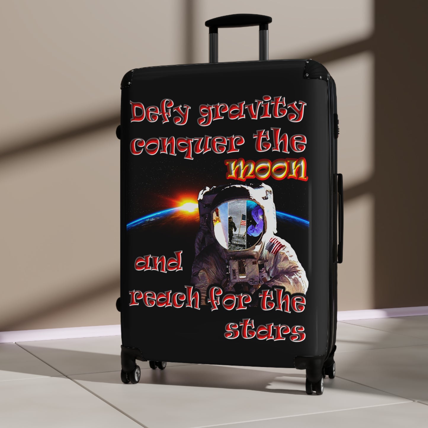 defy conquer reach - Suitcase (black)