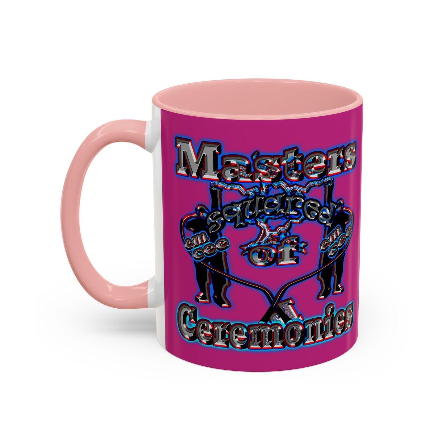 em cee squared - Accent Mug (pink)