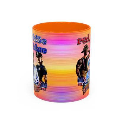 rw&b lives matter - Accent Mug (color blur)