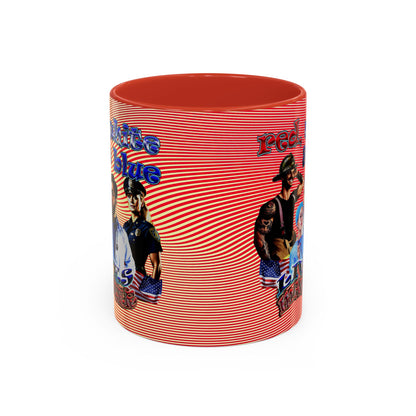 rw&b lives matter - Accent Mug (yellow-orange wave)
