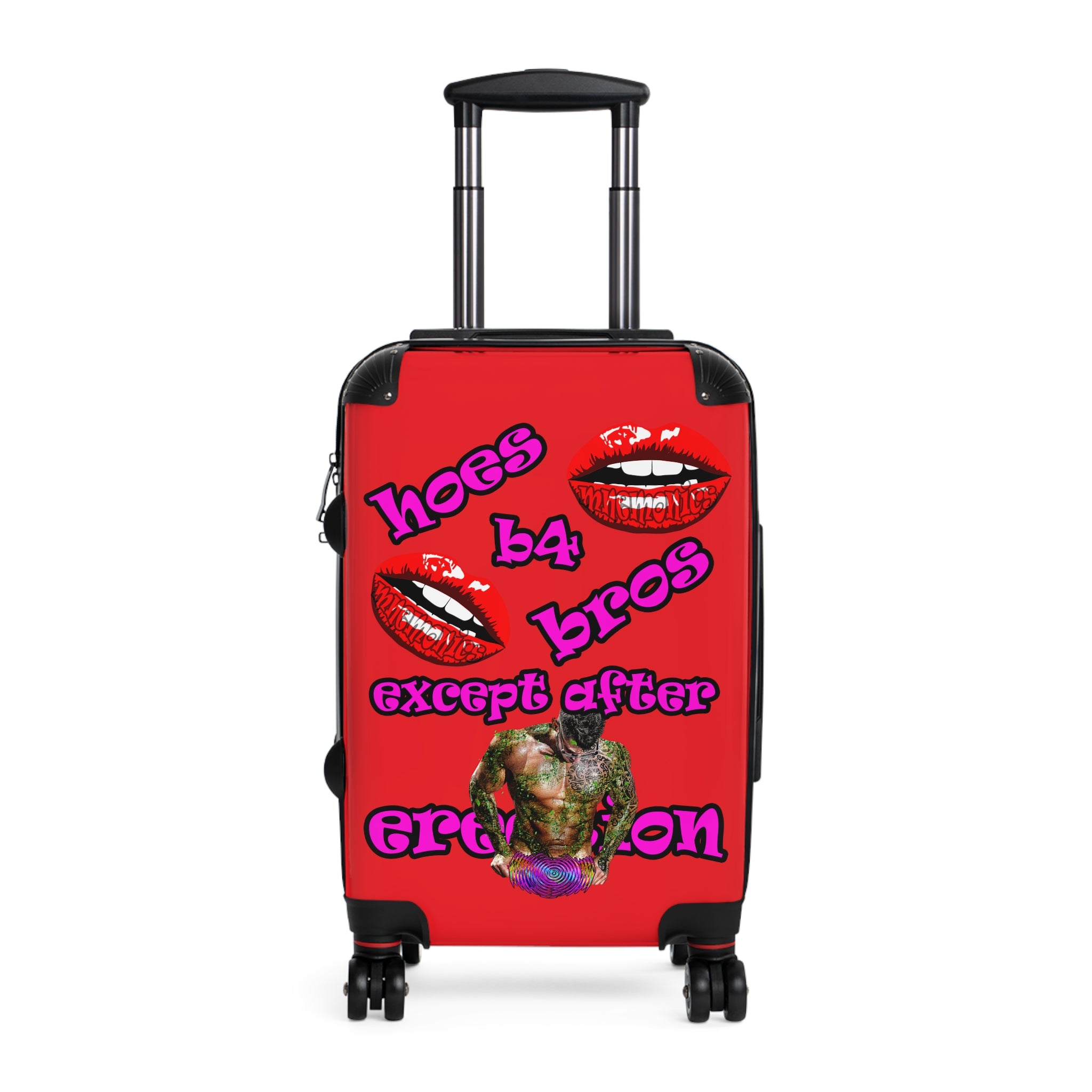 hoes b4 bros - Suitcase (red)