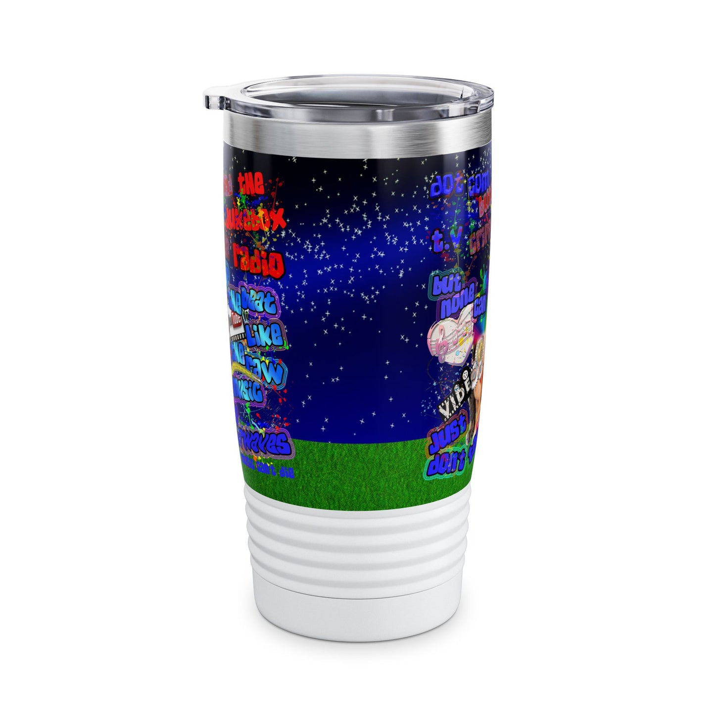 drop the beat - Ringneck Tumbler, 20oz  ('snoops' background)