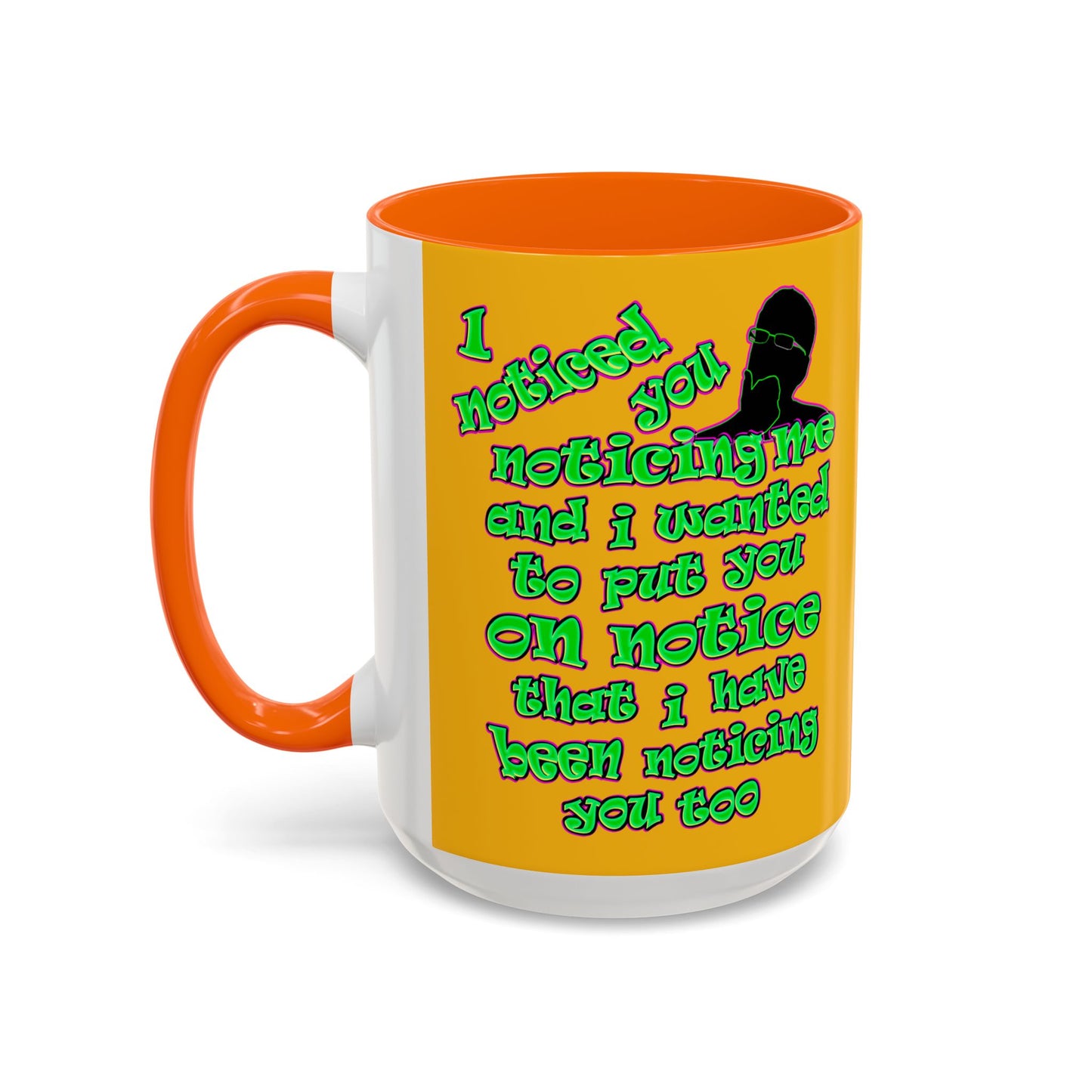 noticed you noticing - Accent Mug (yellow)