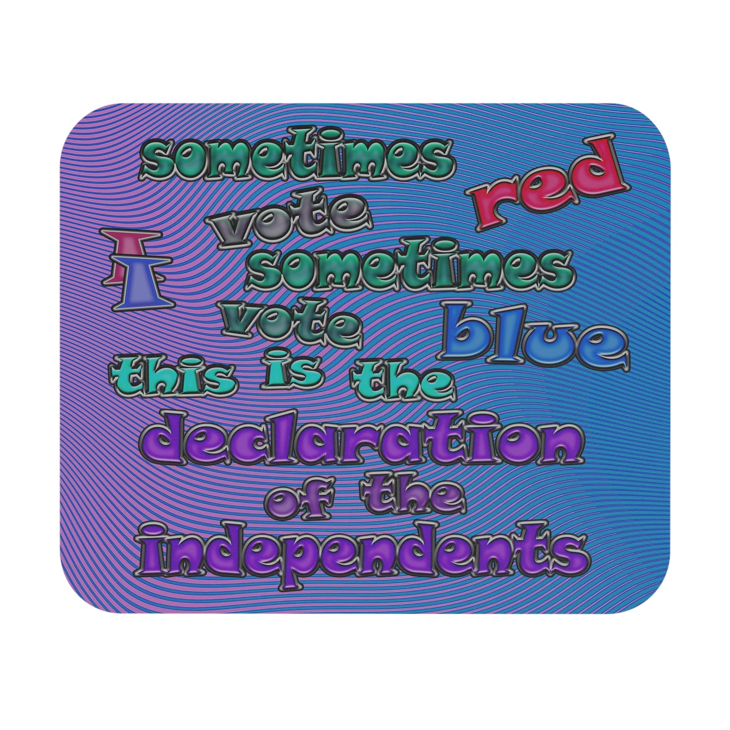 declaration of the independents - Mouse Pad (Rectangle) (light blue-purple wave)
