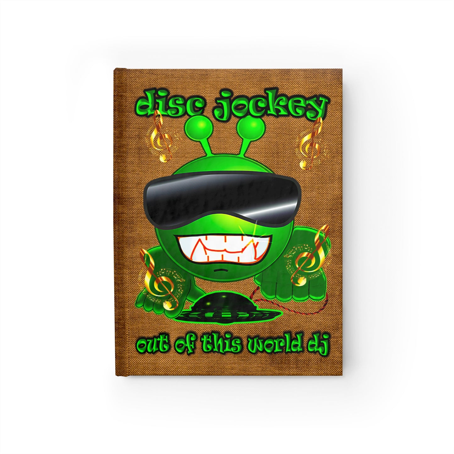 disc jockey - journal-lined (brown papyrus)