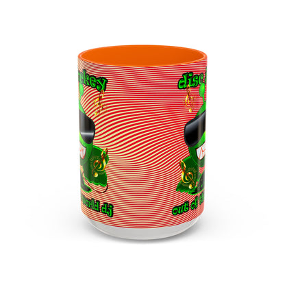 disc jockey - Accent Mug (yellow-orange wave)