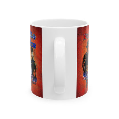 rw&b lives matter - White Mug (burnt orange)