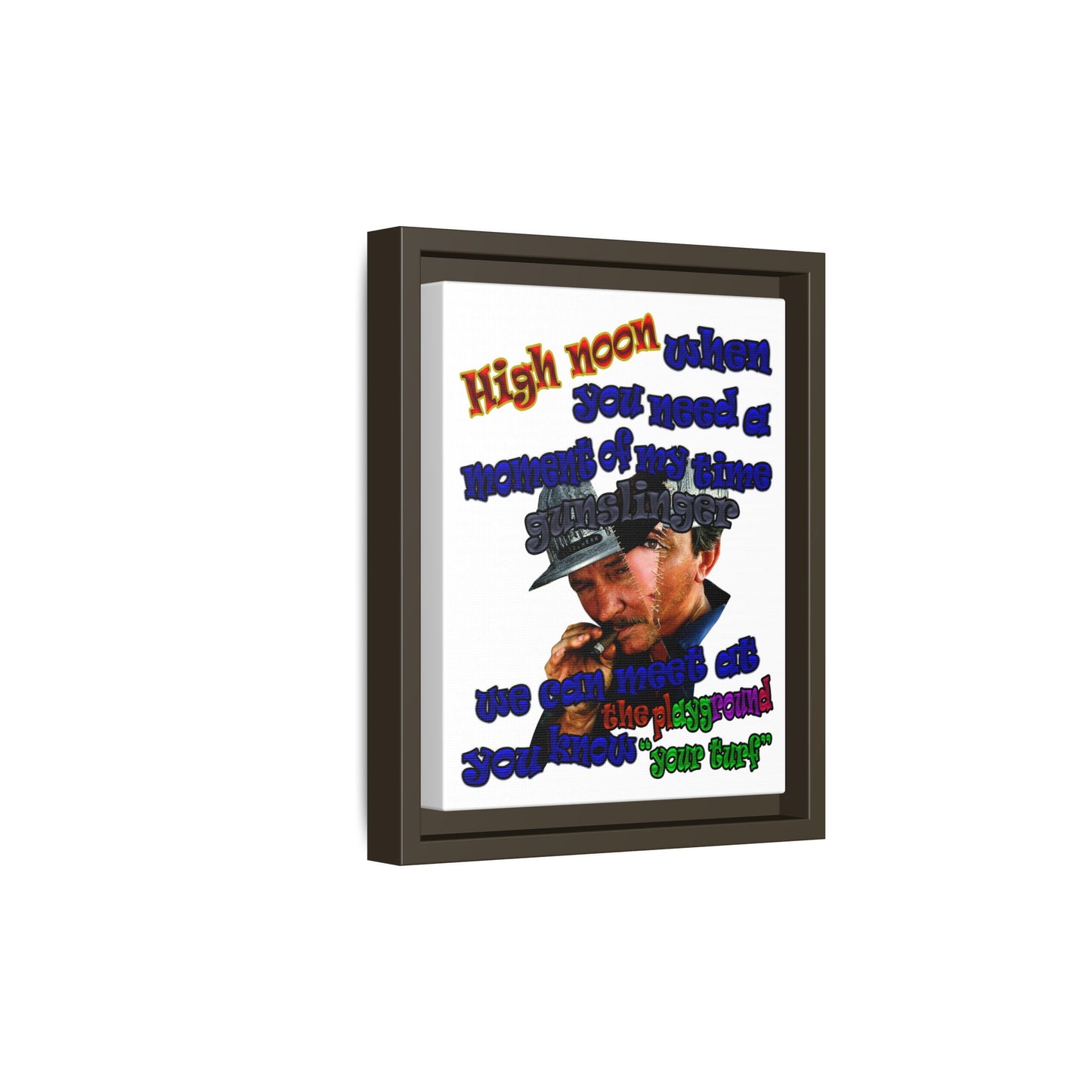 high noon - framed canvas art (white)