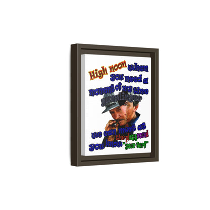 high noon - framed canvas art (white)