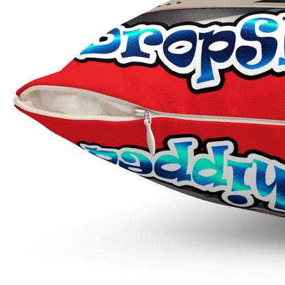 logo - Spun Polyester Square Pillow - (red)