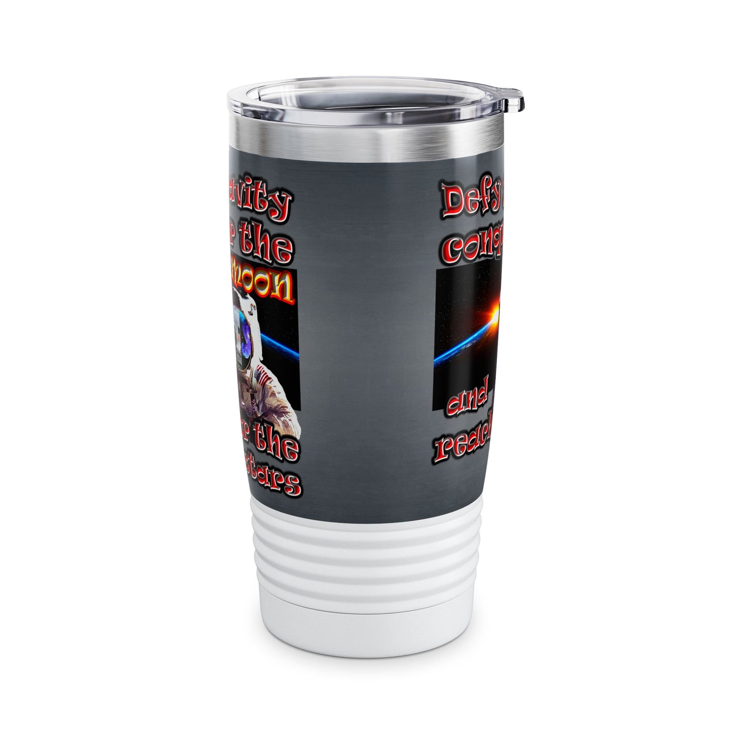 defy conquer reach - Ringneck Tumbler, 20oz (grey-light grey)