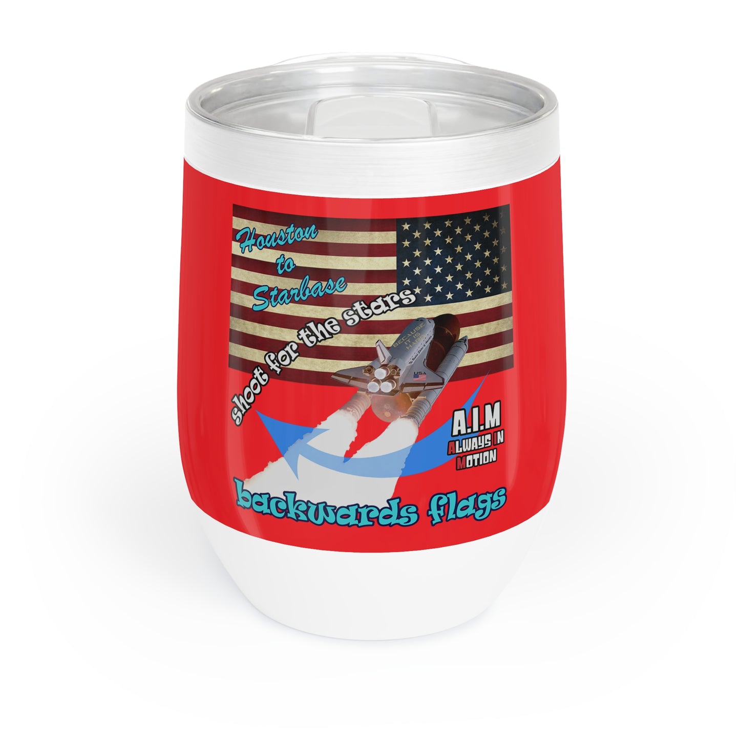 shoot for the stars - Chill Wine Tumbler (red)