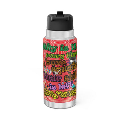 the bum's shit - Gator Tumbler, 32oz (yellow-orange wave)