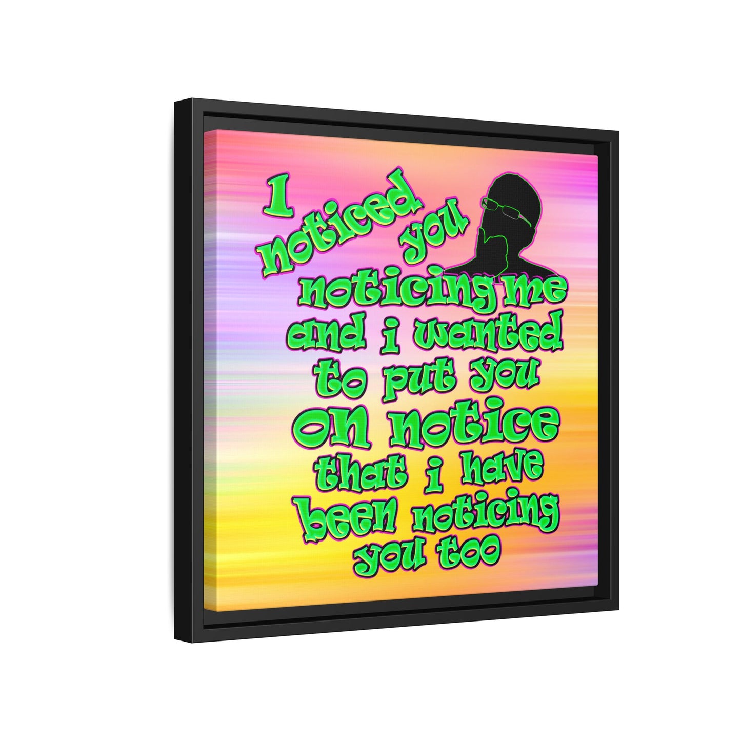 noticed you noticing - framed canvas art (color blur)