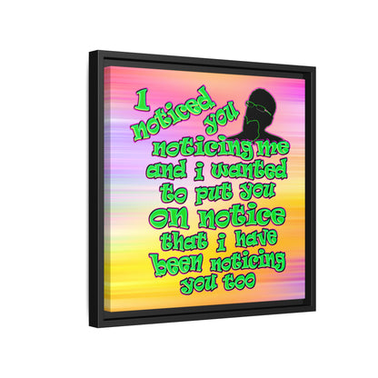 noticed you noticing - framed canvas art (color blur)