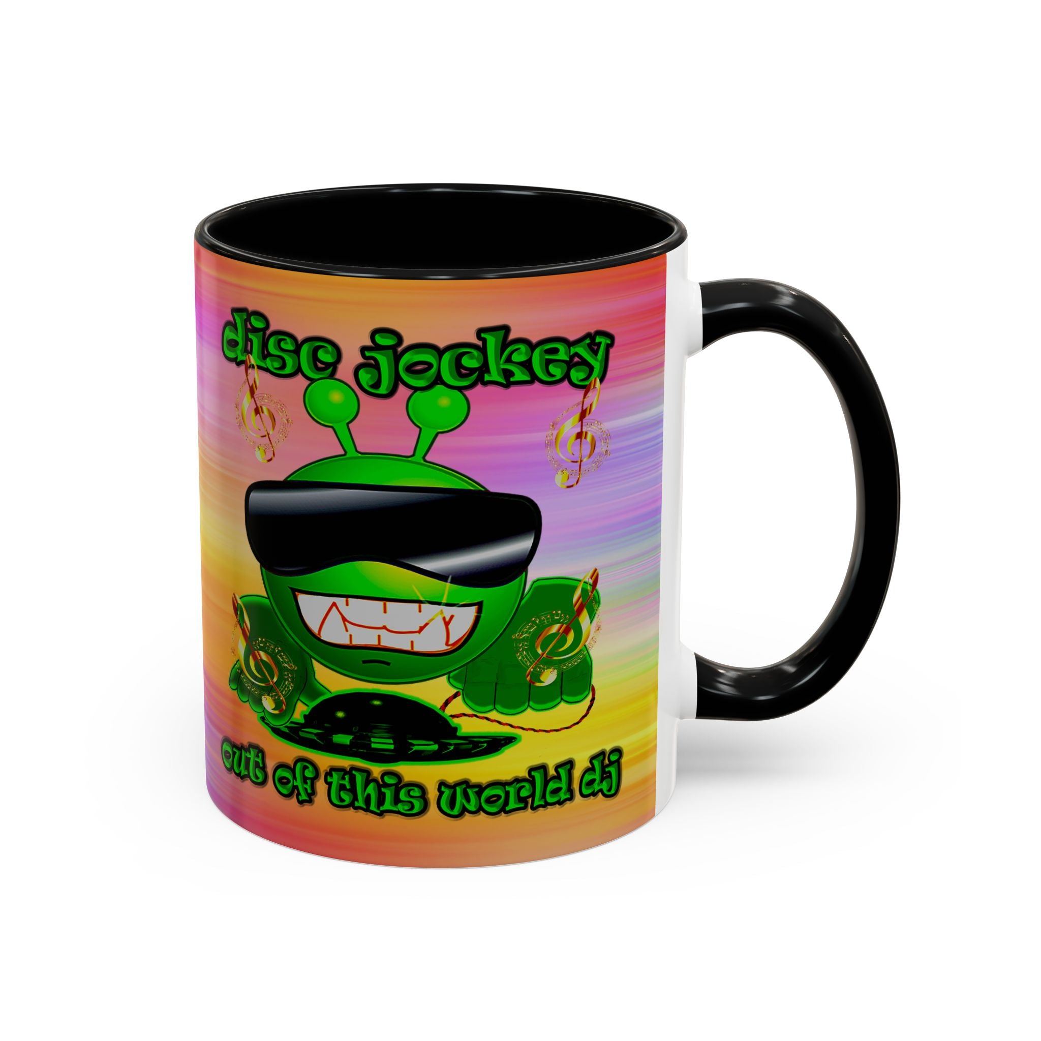 disc jockey - Accent Mug (color blur)
