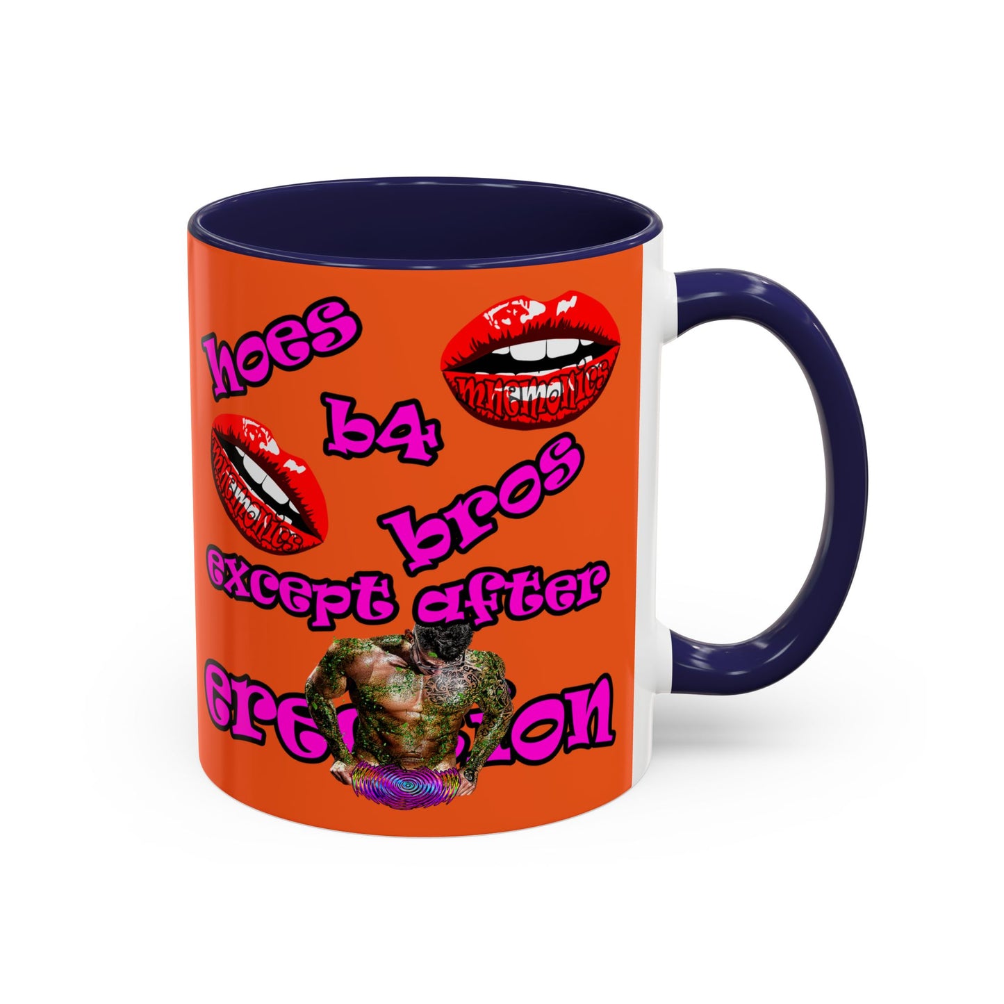 hoes b4 bros - Accent Mug (orange)